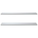 vidaXL Étagères murales 2 Pièces 100x30x3 cm argenté acier inoxydable