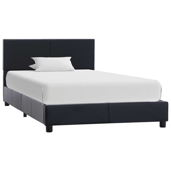 vidaXL Cadre de lit Noir Similicuir 100 x 200 cm