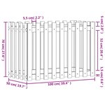 vidaXL Lit surélevé de jardin design de clôture bois de pin imprégné