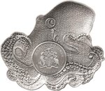 Pièce de monnaie en Argent 5 Dollars g 93.3 (3 oz) Millésime 2024 OCTOPUS