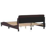 vidaXL Cadre de lit sans matelas marron foncé 160x200 cm tissu