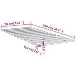 vidaXL Lattes de lit 90x200 cm bois de pin massif