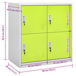 vidaXL Armoire à casiers Gris clair et vert 90x45x92 5 cm Acier