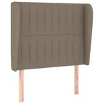 vidaXL Sommier à lattes de lit avec matelas Taupe 90x200 cm Tissu