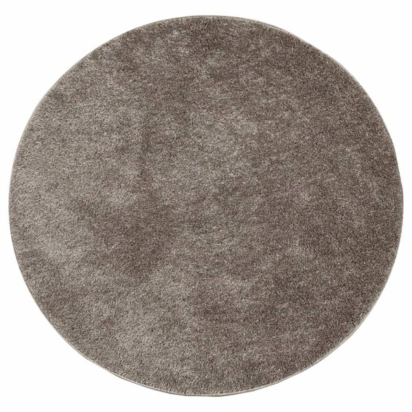 vidaXL Tapis ISTAN à poils longs aspect brillant gris Ø 200 cm