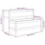 vidaXL Jardinière Noir 110x84x75 cm Bois massif de pin