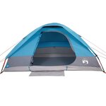 vidaXL Tente familiale à dôme 6 personnes bleu imperméable