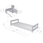 Lit enfant KIDDY 120 x 180 vert sauge