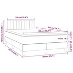 vidaXL Sommier à lattes de lit avec matelas Bleu 120x200 cm Tissu