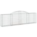 vidaXL Paniers à gabions arqués 11 Pièces 300x30x80/100 cm fer galvanisé