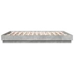 vidaXL Cadre de lit gris béton 200x200 cm bois d'ingénierie