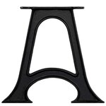 vidaXL Pied de table base 2 Pièces Base voûtée Cadre en A Fonte