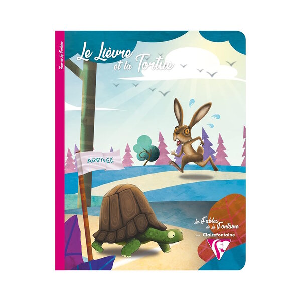1 Cahier A5 - Pages lignées -  Les Fables de La Fontaine Modèle Aléatoire