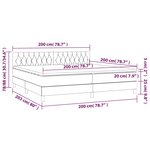 vidaXL Sommier à lattes de lit et matelas Vert foncé 200x200cm Velours