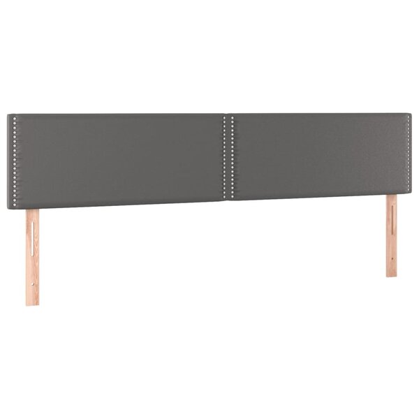 vidaXL Têtes de lit 2 Pièces Gris 80x5x78/88 cm Similicuir