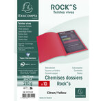 Paquet De 10 Chemises Rock''s 210 - 24x32cm - Jaune Citron - X 10 - Exacompta