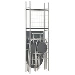 vidaXL Ensemble à dîner pliant 3 Pièces et étagère de rangement MDF acier