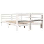 vidaXL Cadre de lit avec tête de lit blanc 160x200 cm bois pin massif