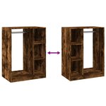 vidaXL Garde-robe chêne fumé 77x48x102 cm bois d'ingénierie