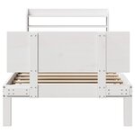 vidaXL Cadre de lit avec tête de lit blanc 90x200cm bois de pin massif