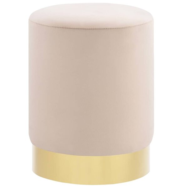 vidaXL Tabouret Abricot et doré Velours