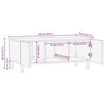 vidaXL Table Basse 100x54x40 cm Bois de Mangue Massif