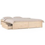 vidaXL Cadre de lit avec tiroirs 180x200 cm Super King