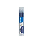 FriXion, recharge pour stylo à encre gel, pointe moyenne de 0,7 mm, couleurs d'encre assorties : noir, bleu (paquet 3 unités)