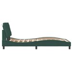 vidaXL Cadre de lit avec tête de lit Vert foncé 100x200 cm Velours