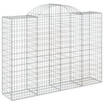 vidaXL Panier de gabions arqué 200x50x140/160 cm Fer galvanisé