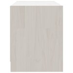 vidaXL Meuble TV Blanc 80x31x39 cm Bois de pin massif
