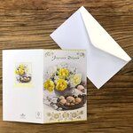 Carte Joyeuses Pâques Bonne Fête - Avec Enveloppe 12x19 5cm