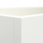 vidaXL Jardinière blanc 62x30x29 cm acier laminé à froid