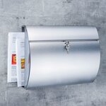 HI Boîte aux lettres et porte-journaux 38x13 3x30 4 cm inox
