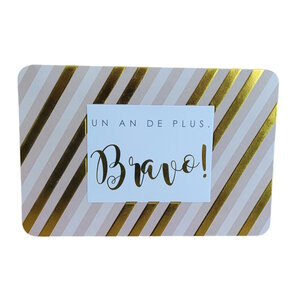 Carte De Voeux - Anniversaire - Un An De Plus Bravo !