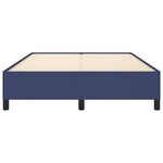 vidaXL Cadre de lit sans matelas bleu 140x190 cm tissu