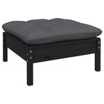 vidaXL Salon de jardin 13 Pièces avec coussins anthracite bois de pin
