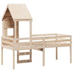 vidaXL Lit haut avec toit 90x200 cm bois de pin massif