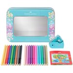 Coffret cadeau Sparkle, 20 crayons de couleur et 1 taille-crayon Mini FABER-CASTELL