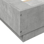 vidaXL Cadre de lit avec lumières LED gris béton 140x190 cm