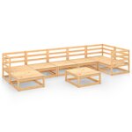 vidaXL Salon de jardin 8 Pièces bois de pin massif