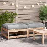 vidaXL Repose-pieds de jardin avec coussins 2 Pièces bois de pin massif