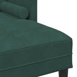 vidaXL Canapé 3 places avec méridienne en L vert foncé 160 cm en velours