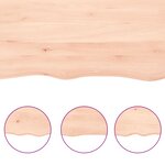 vidaXL Étagère murale 40x10x2 cm bois de chêne massif non traité