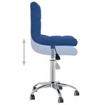 vidaXL Chaise pivotante de bureau Bleu Tissu