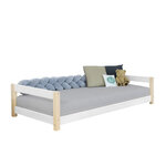 Lit enfant KIDDY 120 x 180 blanc et naturel