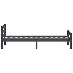 vidaXL Cadre de lit sans matelas gris foncé pin massif 100x200 cm