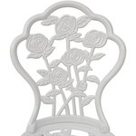 vidaXL Jeu de bistro 3 Pièces Aluminium coulé Blanc