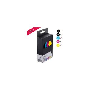 Pack de 5 cartouches d'encre Noire et couleurs Marque Générique Epson (P5KGNE324NCMY)