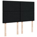 vidaXL Sommier à lattes de lit avec matelas Noir 160x200 cm Tissu